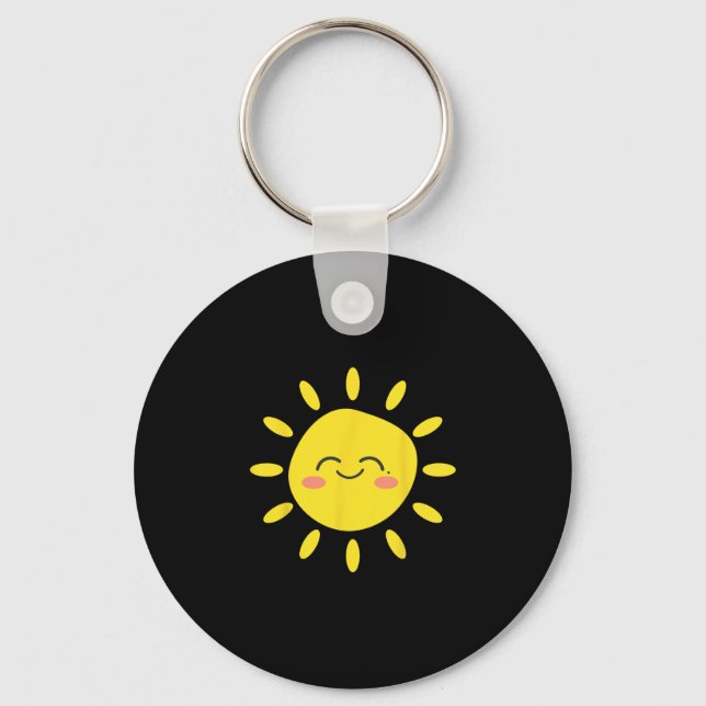 Sun Smiling Sunshine Cute Lovely Summer Love Vacat Keychain (Front)