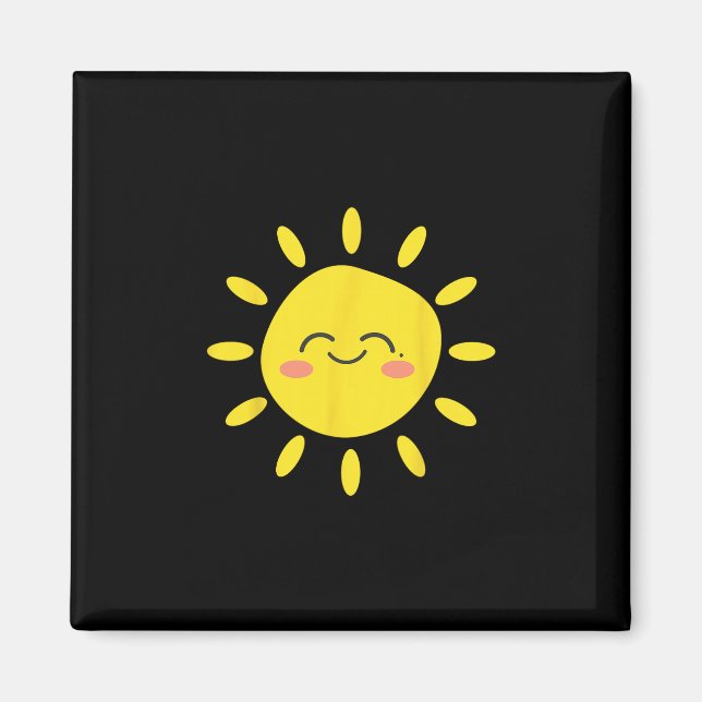 Sun Smiling Sunshine Cute Lovely Summer Love Vacat Magnet (Front)