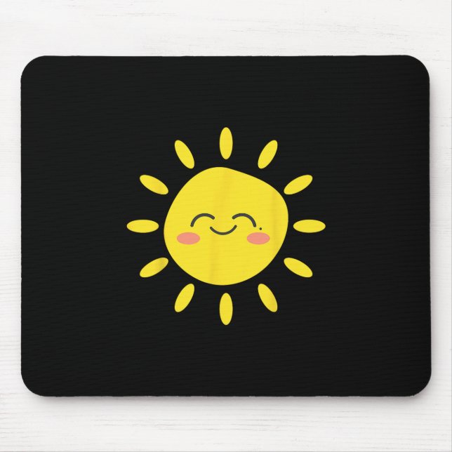 Sun Smiling Sunshine Cute Lovely Summer Love Vacat Mouse Pad (Front)