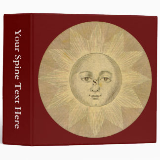 Sun - Solar Detail from Antique Map circa 1780 Binder