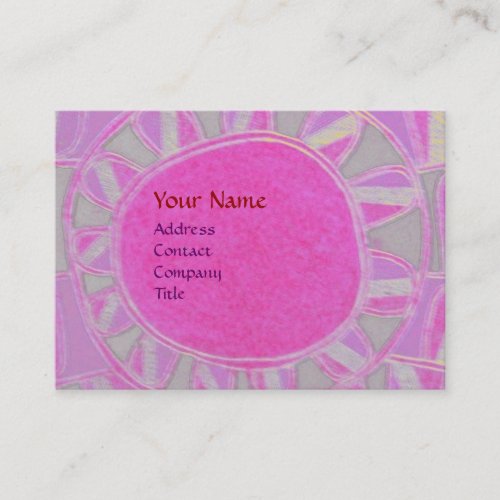 SUN SOLAR ENERGY MONOGRAM pink fuchsia black Business Card