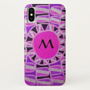 SUN SOLAR ENERGY MONOGRAM Pink Purple Black iPhone X Case