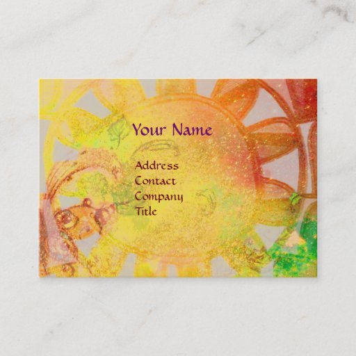 Customizable SUN SOLAR ENERGY  MONOGRAM Yellow Blue Brown Business Card Templates