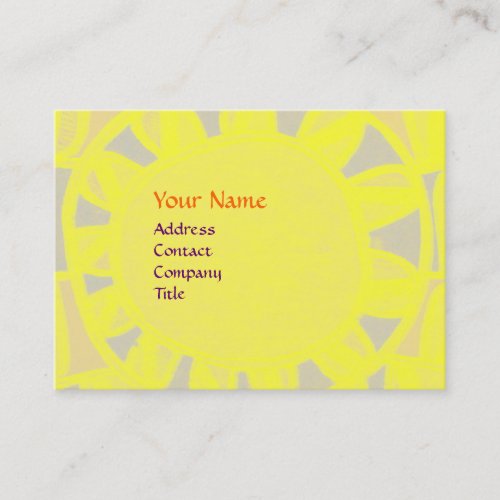 SUN SOLAR ENERGY MONOGRAM yellow orange red black Business Card