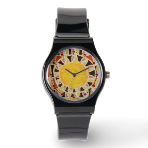 SUN SOLAR ENERGY Orange YellowWhite  Black Watch