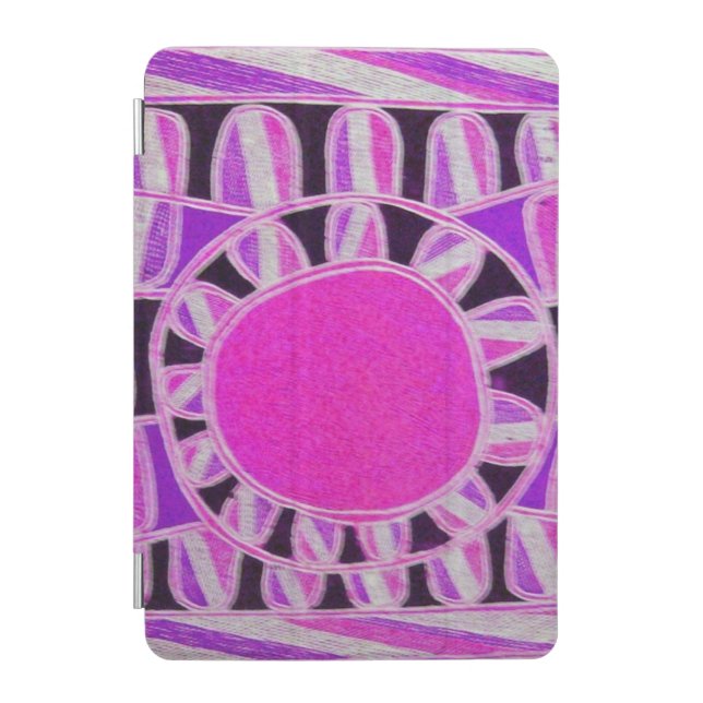 SUN SOLAR ENERGY Pink Purple Fuchsia Black White iPad Mini Cover (Front)