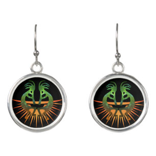 Sun Southwestern Kokopelli Earrings