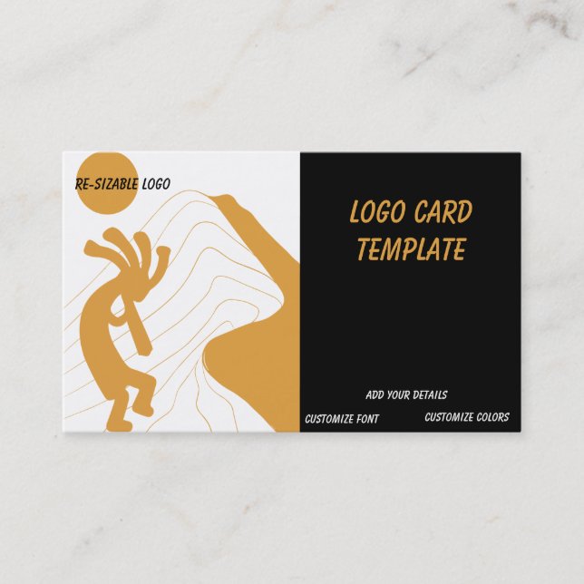 Sun Southwestern Logo Kokopelli Business Card (Front)