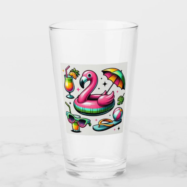 Sun Splash Summer Pool Party  Glass (Front)