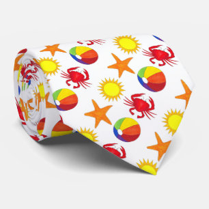 Sun Starfish Crab Beachball Beach Ocean Tie