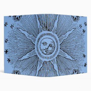 Sun Stars Antique Night Sky Medieval Zodiac Binder