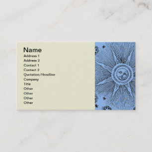 Sun Stars Antique Night Sky Medieval Zodiac Business Card