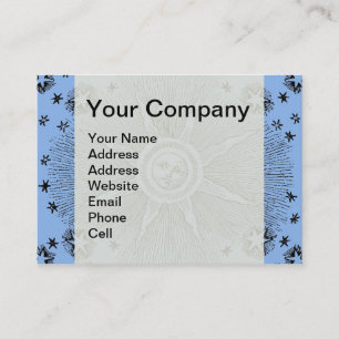 Sun Stars Antique Night Sky Medieval Zodiac Business Card