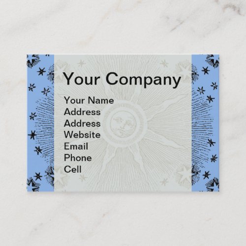 Sun Stars Antique Night Sky Medieval Zodiac Business Card