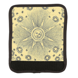 Sun Stars Antique Night Sky Medieval Zodiac Luggage Handle Wrap
