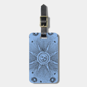 Sun Stars Antique Night Sky Medieval Zodiac Luggage Tag