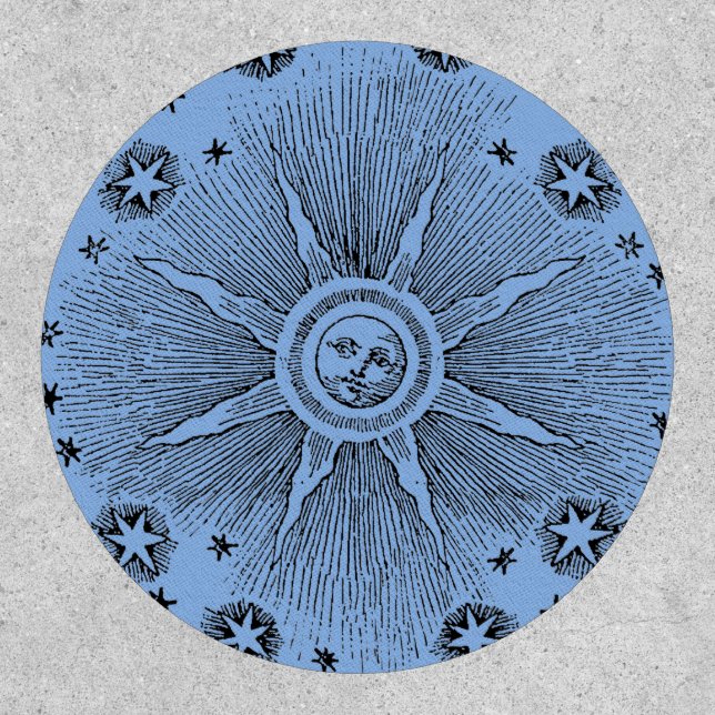 Sun Stars Antique Night Sky Medieval Zodiac Patch (Front)