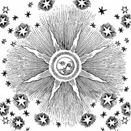 Sun Stars Antique Night Sky Medieval Zodiac Statuette