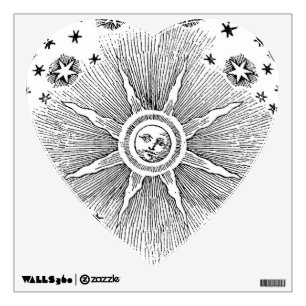 Sun Stars Antique Night Sky Medieval Zodiac Wall Decal