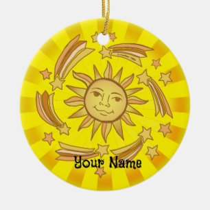 Sun Stars Ceramic Ornament