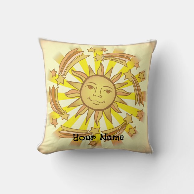 Sun Stars Throw Pillow (Front)