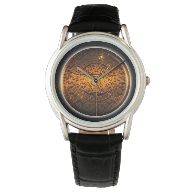 Sun Stone Mexica Civilization  Watch (Front)