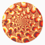 Sun Stone Well - Fractal Classic Round Sticker