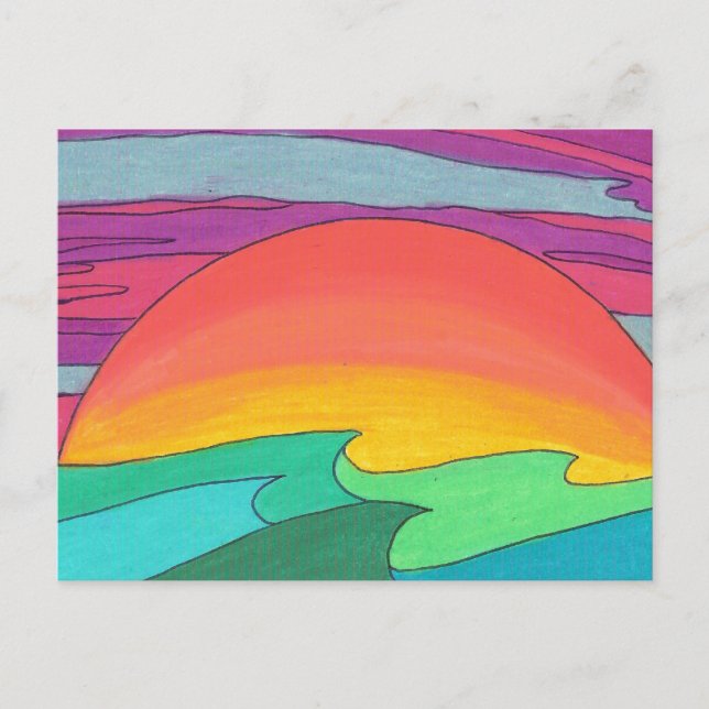 Sun Streaked Sky Postcard (Front)