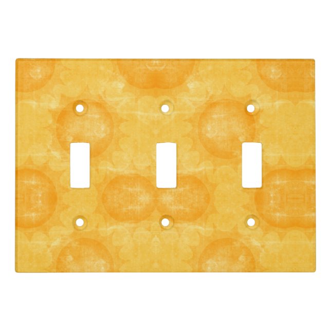 Sun Sunny Celestial Abstract Yellow Light Switch Cover (Front)