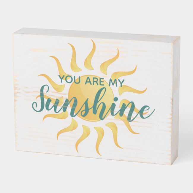 Sun Sunny Sunshine Wood Box Sign