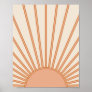 Sun Sunrise Earth Tones Terracotta Retro Sunshine Poster