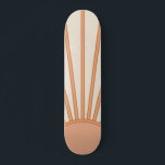 Sun Sunrise Earth Tones Terracotta Retro Sunshine Skateboard<br><div class="desc">Sun Print – beige and earth tones - Sunshine,  Modern Abstract Geometric Sunrise.</div>