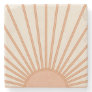 Sun Sunrise Earth Tones Terracotta Retro Sunshine Stone Coaster