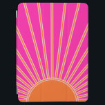 Sun Sunrise Hot Pink And Orange Preppy Sunshine iPad Air Cover<br><div class="desc">Sun Print – hot pink and orange - Sunshine,  Modern Abstract Geometric Sunrise.</div>