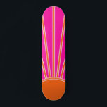 Sun Sunrise Hot Pink And Orange Preppy Sunshine Skateboard<br><div class="desc">Sun Print – hot pink and orange - Sunshine,  Modern Abstract Geometric Sunrise.</div>