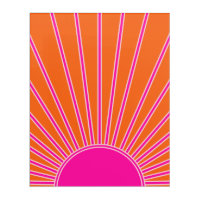 Sun Sunrise Orange And Hot Pink Preppy Sunshine