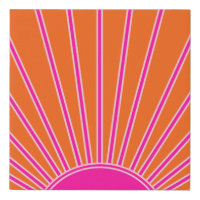 Sun Sunrise Orange And Hot Pink Preppy Sunshine