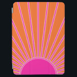 Sun Sunrise Orange And Hot Pink Preppy Sunshine iPad Air Cover<br><div class="desc">Sun Print – hot pink and orange - Sunshine,  Modern Abstract Geometric Sunrise.</div>