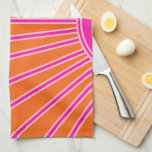 Sun Sunrise Orange And Hot Pink Preppy Sunshine Kitchen Towel<br><div class="desc">Sun Print – hot pink and orange - Sunshine,  Modern Abstract Geometric Sunrise.</div>