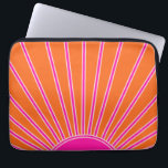 Sun Sunrise Orange And Hot Pink Preppy Sunshine Laptop Sleeve<br><div class="desc">Sun Print – hot pink and orange - Sunshine,  Modern Abstract Geometric Sunrise.</div>