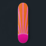 Sun Sunrise Orange And Hot Pink Preppy Sunshine Skateboard<br><div class="desc">Sun Print – hot pink and orange - Sunshine,  Modern Abstract Geometric Sunrise.</div>