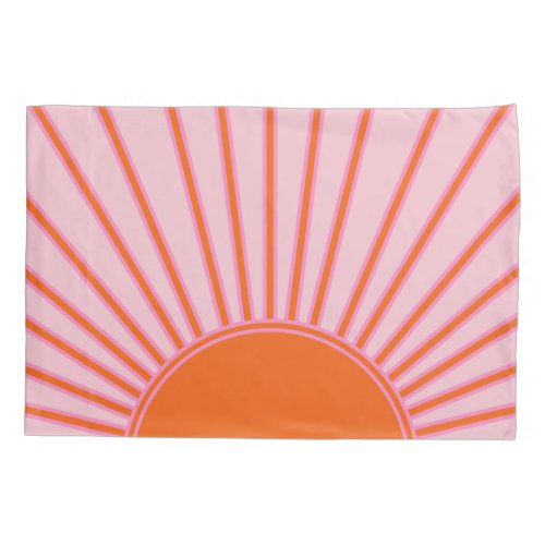 Sun Sunrise Pastel Pink And Orange Sunshine Pillow Case