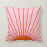 Sun Sunrise Pastel Pink And Orange Sunshine Throw Pillow<br><div class="desc">Sun Print – pink and orange - Sunshine,  Modern Abstract Geometric Sunrise.</div>
