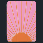 Sun Sunrise Pink And Orange Vintage Boho Sunshine iPad Air Cover<br><div class="desc">Sun Print – pink and orange - Sunshine,  Modern Abstract Geometric Sunrise.</div>
