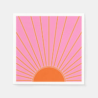 Sun Sunrise Pink And Orange Vintage Boho Sunshine