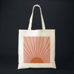 Sun Sunrise Terracotta Earth Tones Sunshine Tote Bag<br><div class="desc">Sun Print – beige / earth tones / terracotta - Sunshine,  Modern Abstract Geometric Sunrise.</div>