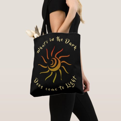 Sun Sunshine Black Personalize Tote Bag