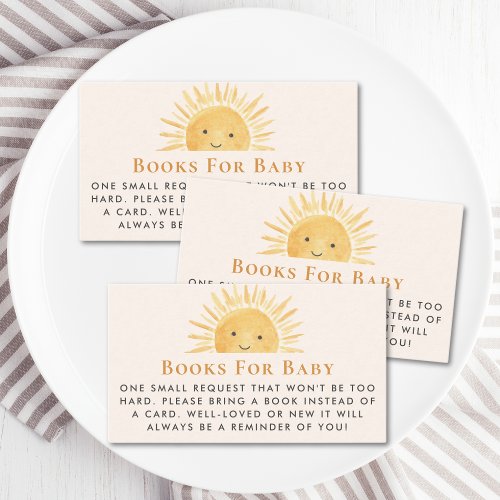 Sun Sunshine Books for Baby  Enclosure Card