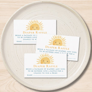 Sun Sunshine Diaper Raffle Enclosure Card