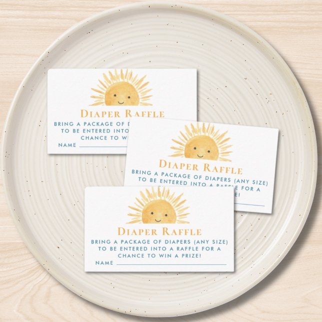 Sun Sunshine Diaper Raffle Enclosure Card (Creator Uploaded)